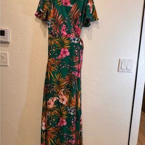New York & Company Tropical Floral Maxi Dress